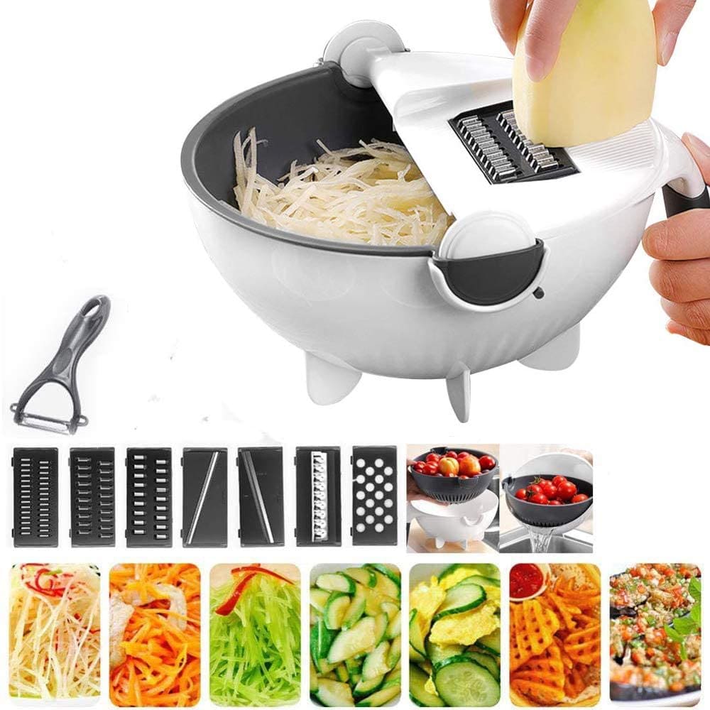 Rallador de verduras MULTIFUNCIONAL-Con 7 cuchillas